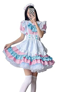 【うさ♡】ゴスロリ ロリータドレス Ｍサイズ Amazon.co.jp: [FULINE] メイド 服 半袖 コスプレ 衣装 ロリータ